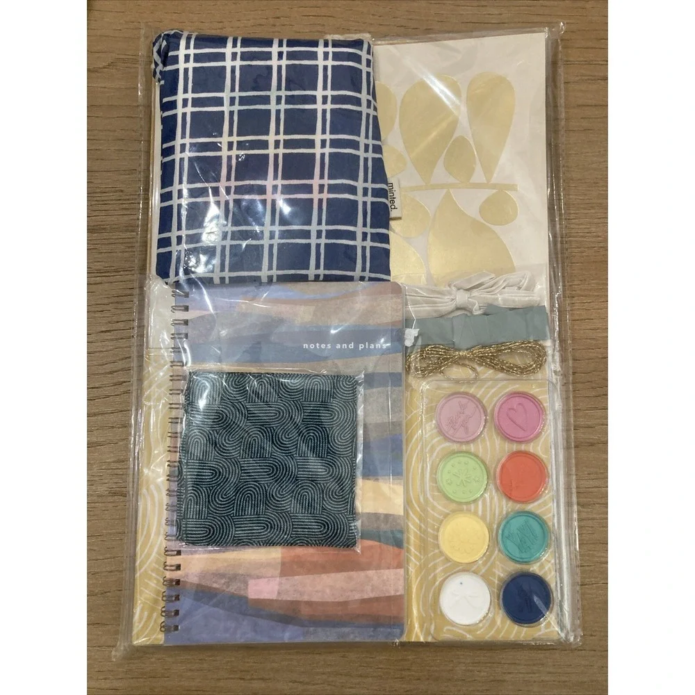 Mintedmore Minted Welcome Kit: Asst Cards Wax Seals Gift Wrap Notebook Art Print
